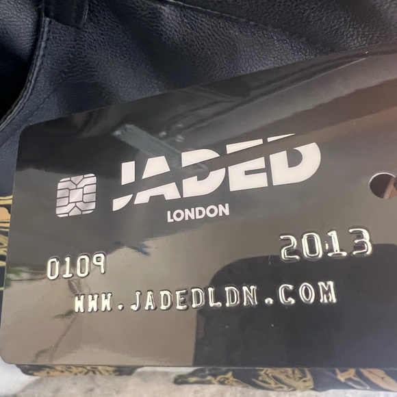 NWT Jaded London tattoo print vegan leather trousers - Picture 5 of 11